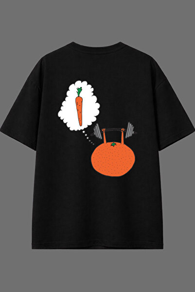 VSRN Hayaller Gym Design Back Printed Black Oversize t Shirt
