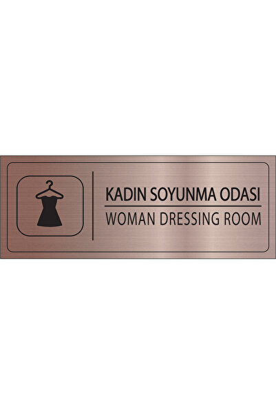 Mayeka Kadın Soyunma Odası İsimlik Bronz Metal Kapı İsimliği Levhası Yönlendi...