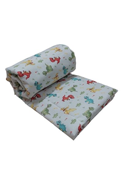 Albatex Home Quilt 100x120 cm, Model 2501 Dino, Children 1-5 years, cotton fa...