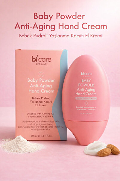 ASELYA Bi’care Bebek Pudralı Yaşlanma Karşıtı El Kremi 50 ml | Nemlendirici, ...