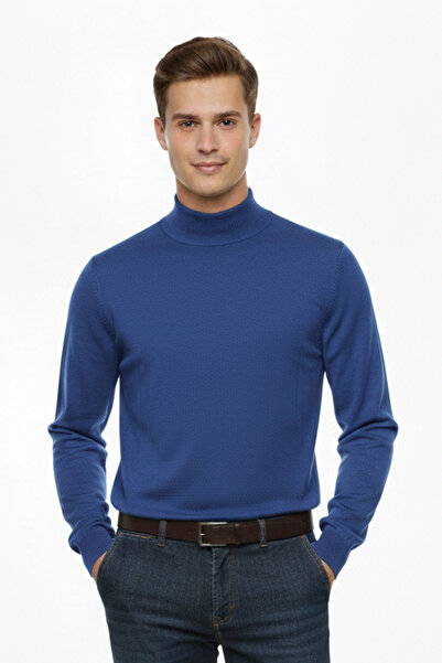Pulltonic Men's Half Turtleneck Solid Sweater