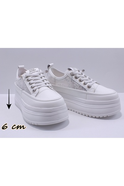 Guja 26Y316-4 Tül dolgu topuk Sneaker