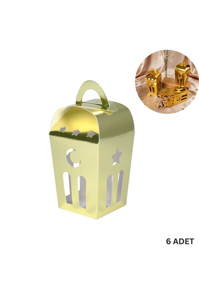 roco paper Ramazan Temalı Dekoratif Fener Kutusu, Ay Yıldız Kesim Hediyelik K...