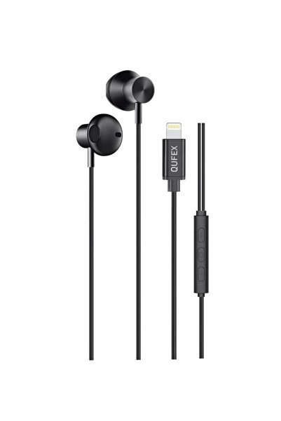 QUFEX Lightening Wired Headphones, Black - QHF33