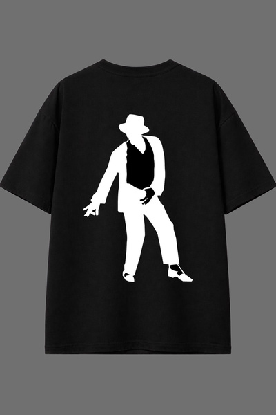VSRN Tricou oversize negru cu imprimeu pe spate Singer 3 Design