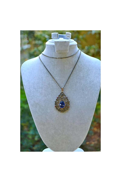 Stoneage Rf03121 Safir Taşlı Otantik Kadın Kolye