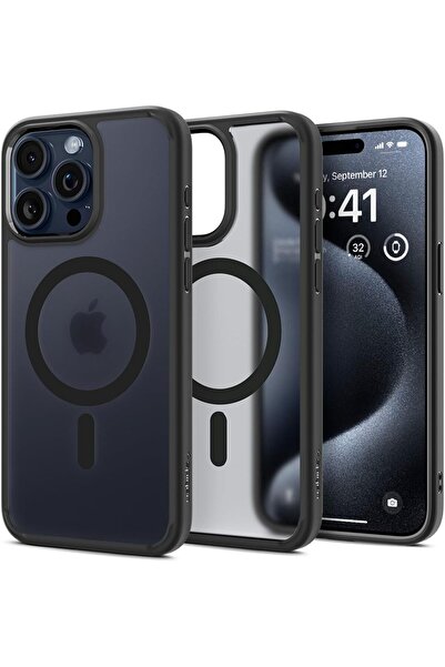 Spigen Ultra-Strong Hybrid MagFit Case for iPhone 15 Pro Max—Semi-Transparent...
