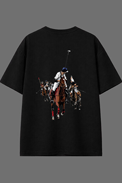 VSRN Tricou oversize negru cu imprimeu pe spate, design At War