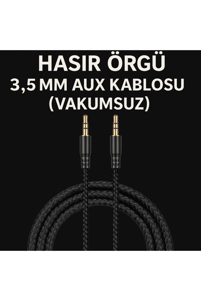 Veloa كابل Aux بطول 1.5 متر، كابل Aux منسوج بقطر 3.5 ملم (بدون تفريغ الهواء)