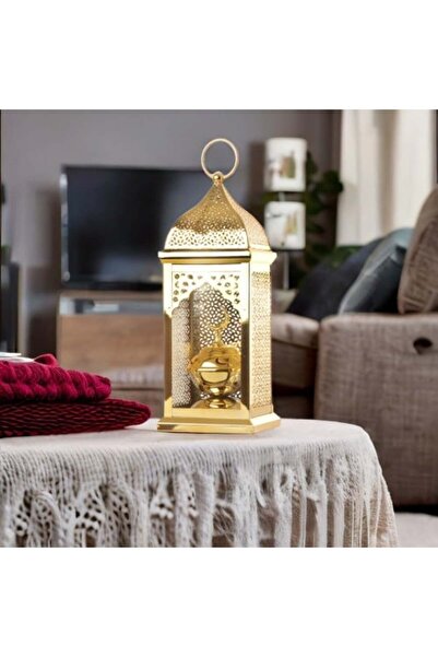 Family Ship مباخر رمضانية معدنية بشكل فانوس ذهبي