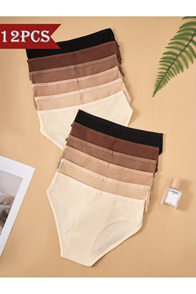 Generalwater عبوة من 12 قطعة من الملابس الداخلية القطنية النسائية - سراويل دا...