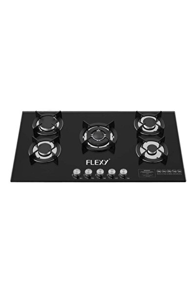 flexy Built-in Glass Gas Hob – 5 Powerful Burners