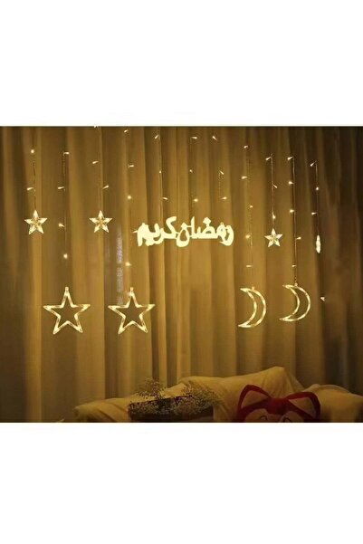Yuwell أضواء ستارة رمضان من يو ويل، بطول 3 أمتار، بتقنية LED، لون أبيض دافئ، ...