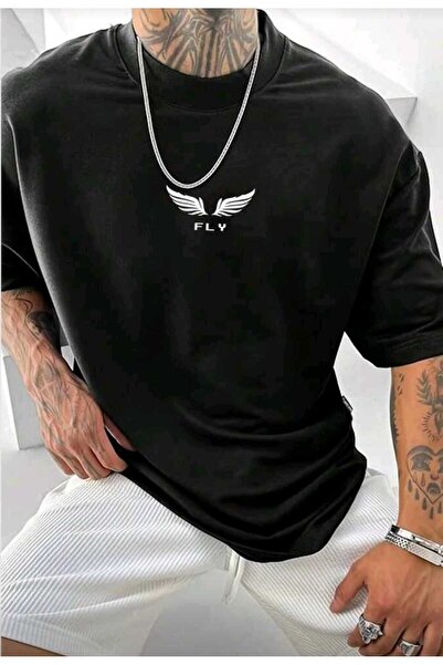 DİVİN New Season Printed Fabric Oversized T-Shirt