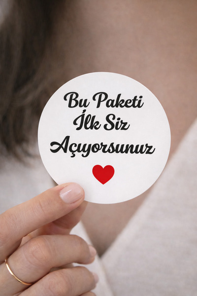 Runrux You'Re Opening This Package First Sticker – Round 4 cm Adhesive Sticke...