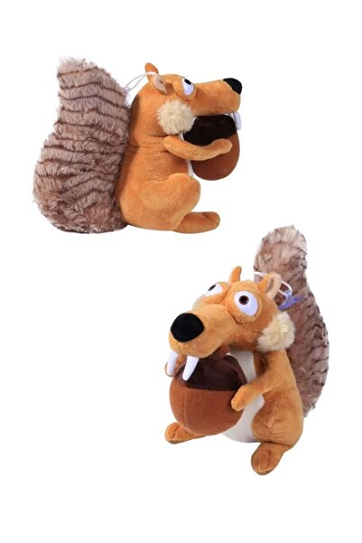 Premium لعبة سكرات القطيفة من العصر الجليدي مع سنجاب محشو ناعم على شكل ثمرة بلوط