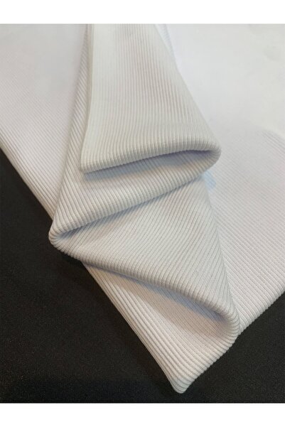 Yiğit Kumaş Țesătură subțire cu nervuri, culoare albă