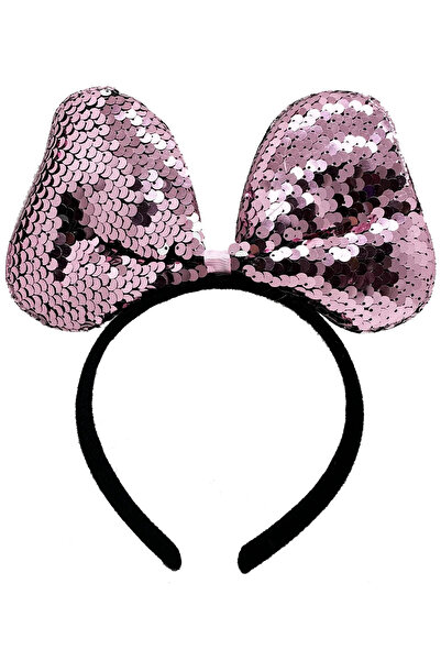 magicool Color Changing Sequined Bow Party Crown Pink Silver Color 20x16 Cm