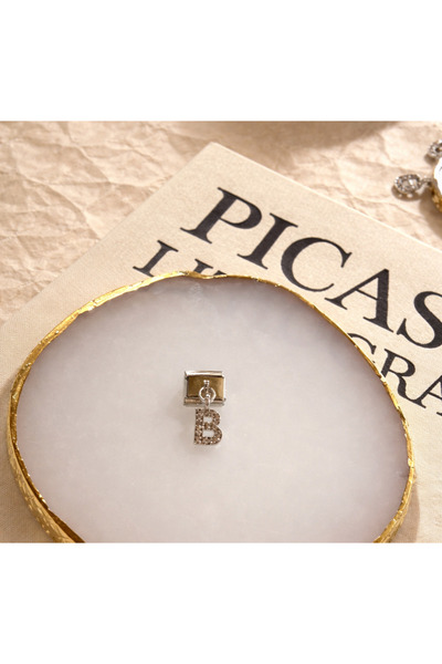 ANKA JEWELLRY Steel Hanging Letter B Italian Charm