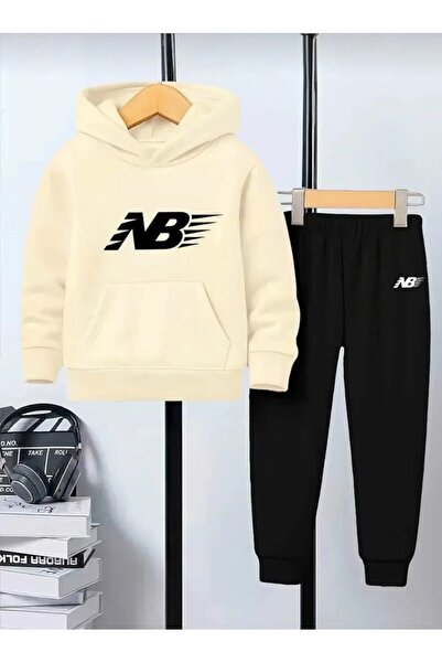 ELAN WEAR Nb Printed Hooded Sweat Suit - Hooded Sweatshirt Top and Bottom Set...