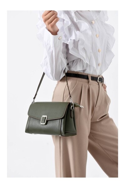 Çanta Sepetim Multi-Compartment Lock Detailed Shoulder and Crossbody Bag