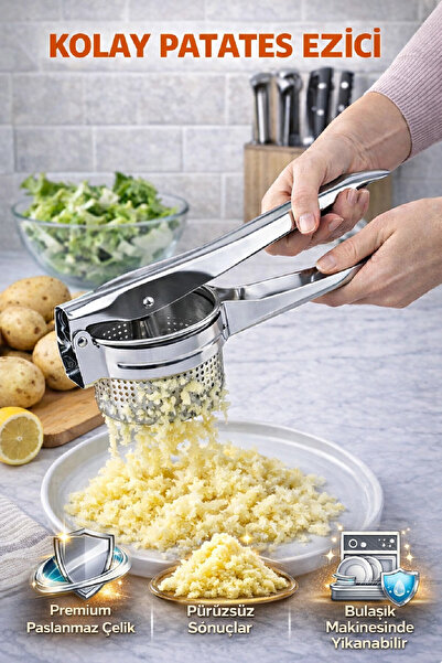 Berdina Home Stainless Steel Potato Masher Puree Maker Pomegranate Lemon Frui...