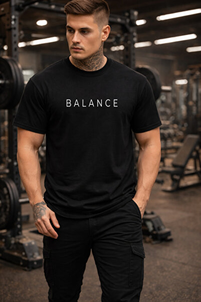 dont quıt Black Comfortable Fit T-Shirt Balance
