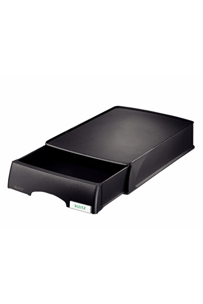 Leitz Document Tray With Drawer Black Plus