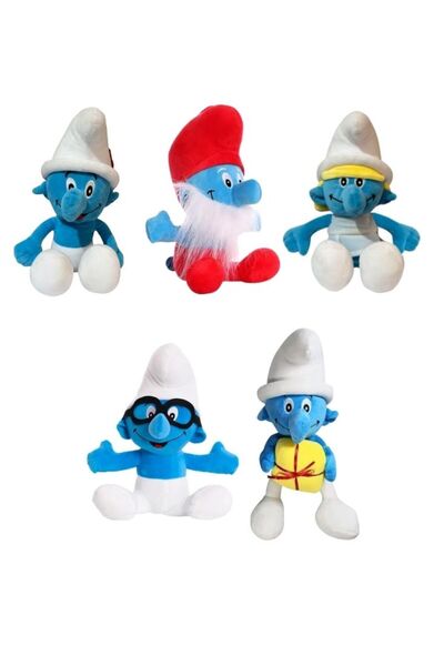 Premium مجموعة ألعاب السنافر القطيفة: بابا سنفور، سنفور الذكي، الأصدقاء