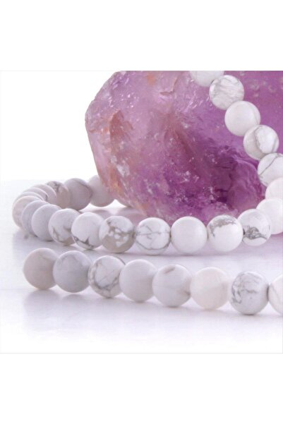 ZERO LAND Drnds 8 mm (192009) Howlite Stone-White