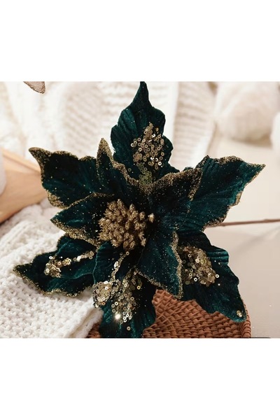 HAZE DESİGN LAB Yılbaşı Ata Çiçeği Yeşil-Yılbaşı Çam Ağacı Süsü