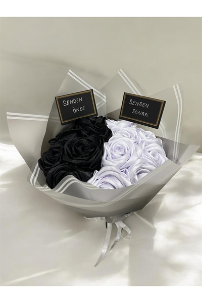 Baalaa Senden önce senden sonra çiçek buketi-Sevgililer Günü-Kurdeleden el em...