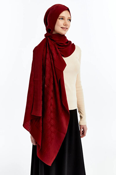 Valentino Orlandi Alia Series Monogram Shawl - 06245 Light Burgundy