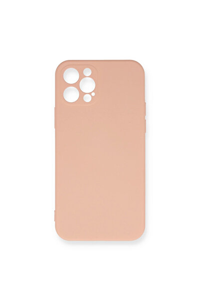 eco port حافظة آيفون 12 برو ماكس من السيليكون المخملي النانوي - بودرة