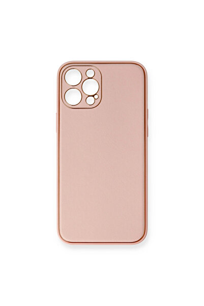 eco port iPhone 12 Pro Max Case Coco Leather Silicone Cover - Pink