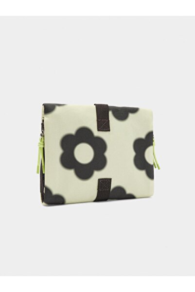 PARFOIS Teknik Kumaş Çiçek Desenli Çok Amaçlı Çanta