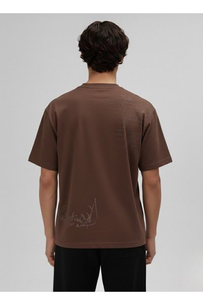 STOCX Men's Oversize Printed Short Sleeve T-Shirt