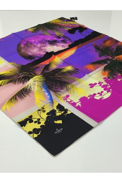 PİRAMİT Sarar Interview Tivil Silk Scarf 4000-1