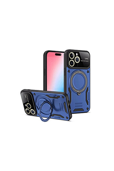 eco port iPhone 15 Pro Joy Lens Stand Cover - Navy Blue