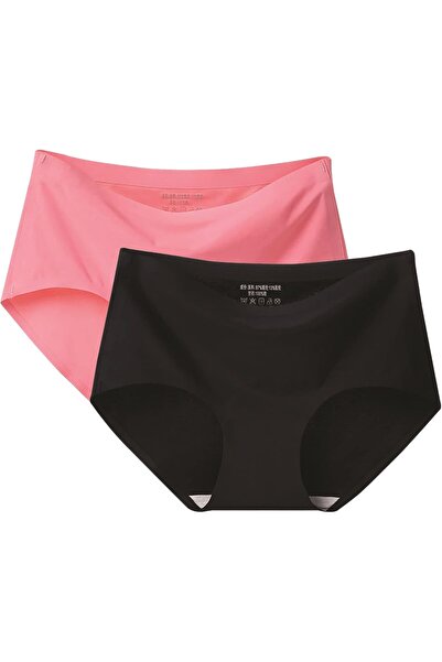 Glamroot Women's Seamless Hipster Ice Silk Panties, Pack of 2