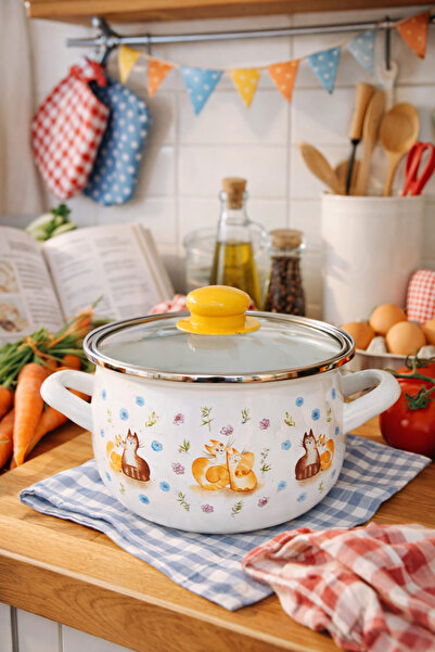 EBRULİEMAYE قدر طهي الحساء والزبادي من كات كيد، سعة 6 لتر، قطر 26 سم