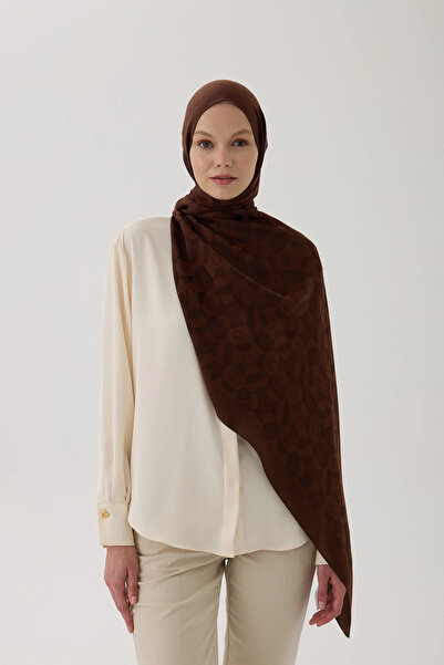 Valentino Orlandi Logo Series Monogram Shawl - 06244 Brown