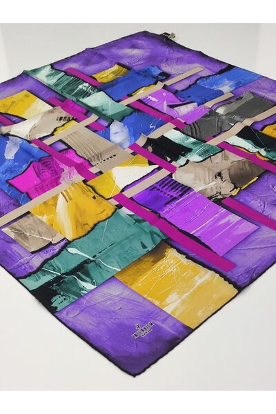 PİRAMİT Sarar Interview Tivil Silk Scarf 10003-4
