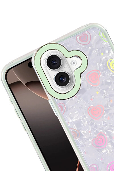 Epilons غطاء آيفون 16 لومي منقوش - أخضر