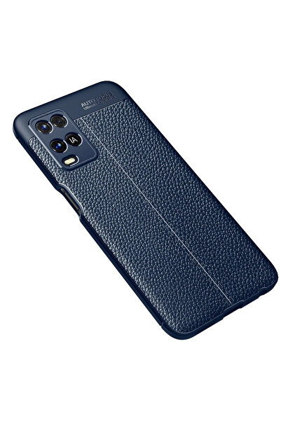 Najmaddin غطاء Newface لهاتف اوبو A54 4G بتركيز تلقائي - أزرق داكن