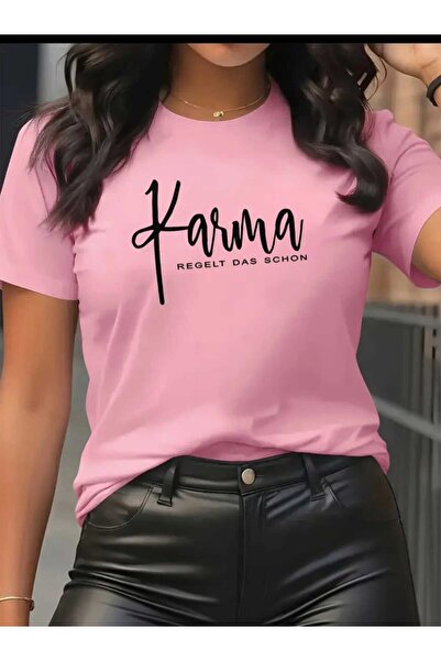 DİVİN Patterned Women's T-Shirt, Casual Graphic T-Shirt