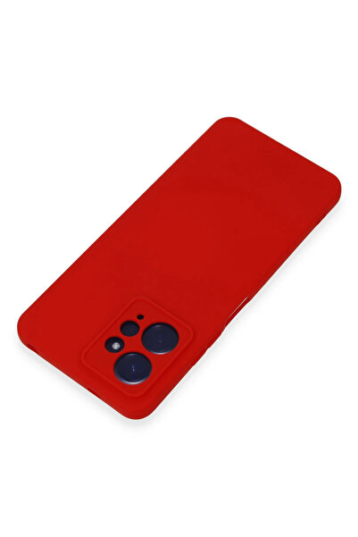 Epilons حافظة ريدمي نوت 12 4G من السيليكون المخملي الداخلي - أحمر