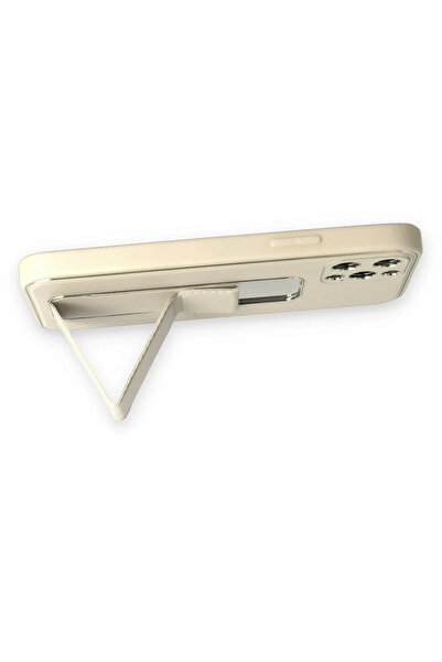 Najmaddin غطاء جديد من الجلد كوكو مع حامل لهاتف آيفون 12 برو - أبيض