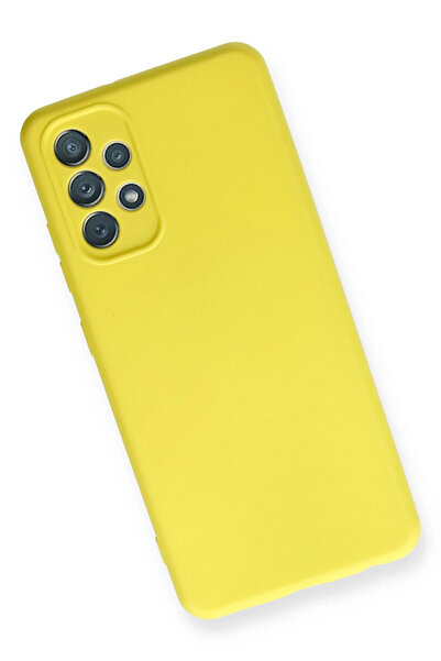 Epilons حافظة جالاكسي A32 من السيليكون المخملي الداخلي - أصفر