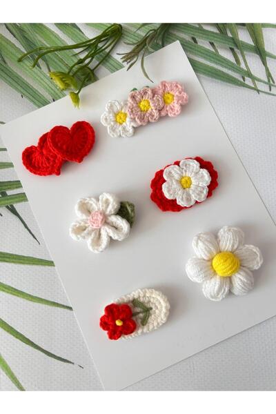 Hand Mother's Since 2024 Saçsız Bebek Tokası 6'lı Klips Handmade %100 Cotton ...